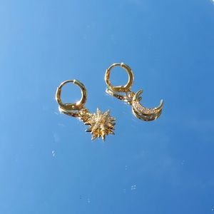 24K Gold filled huggie earrings